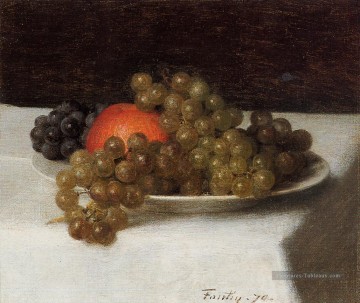 Pommes et raisins Henri Fantin Latour Nature morte Peinture à l'huile